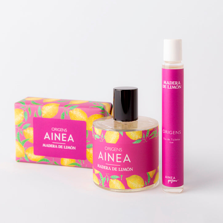 Pack Regalo Madera Limón - (Colonia 50 ml + Roll-on 15 ml + Jabón)